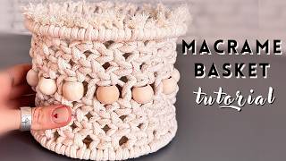 THE EASIEST Macrame Basket Tutorial Youll EVER See [upl. by Dorrej]