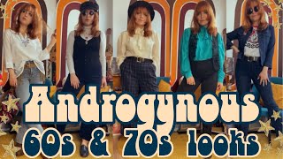 Androgynous Outfits I 60s amp 70s Style [upl. by Bunni]