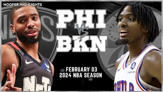 Philadelphia 76ers vs Brooklyn Nets Full Game Highlights  Feb 2  2024 NBA Season [upl. by Toole208]