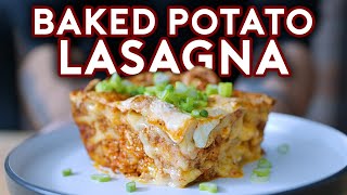 Loaded Baked Potato Lasagna from Bobs Burgers  Binging With Babish [upl. by Lihp]