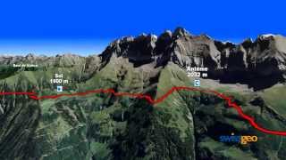 Trail des Dents Du Midi  survol du parcours quotSuper Trailquot [upl. by Caritta]