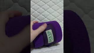 Review of Dover Saddlery purple polo wraps horse commissionsearned review [upl. by Naamann613]