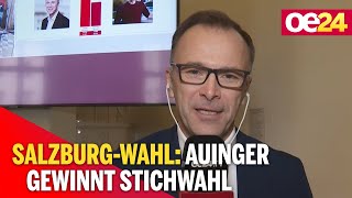 SalzburgWahl Auinger SPÖ gewinnt Stichwahl [upl. by Solotsopa]