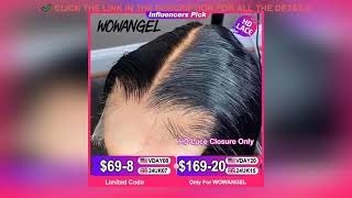 ✔️WOWANGEL 7x76x65x5 HD Lace Closure Human Hair Melt Skin De [upl. by Llerrehc]