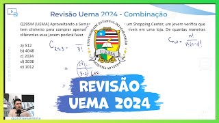 Revisão UEMA 2024 📝 Análise Combinatória 4  Combinação Simples [upl. by Noiwtna393]