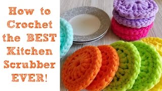 How to Crochet the BEST Kitchen Scrubber Ever [upl. by Lontson865]