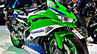 10 New 2024 Kawasaki Motorcycles Unveiled at EICMA 2023 [upl. by Limann]