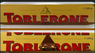 TOBLERONE HONEY amp ALMOND MILK CHOCOLATE REVIEW [upl. by Atiuqa]