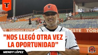 Entrevista post juego con Mendy Lopez manager Toros del Este [upl. by Natie]