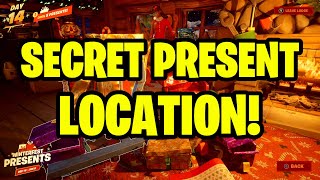 FORTNITE 15th SECRET PRESENT LOCATION WHERE IS THE LAST PRESENT IN FORTNITE [upl. by Tonia]