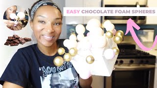 EASY Chocolate Covered Foam Spheres Tutorial I Easy CHOCOALTE Covered Balls I Cake TOPPER [upl. by Ardekan]