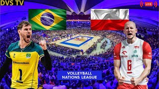 BRASIL X POLÔNIA AO VIVO LIGA DAS NAÇÕES DE VÔLEI MASCULINO [upl. by Anay26]