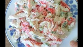 How to make an Imitation Crab Salad  99 CENTS ONLY store meal deal recipe [upl. by Sonitnatsnoc]