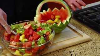 How to Carve a Watermelon Basket [upl. by Valera492]