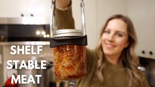 Shelf Stable Meat  Pressure Canning Meat Using the EASY Raw Pack Method  Homestead Pantry Restock [upl. by Lillith]