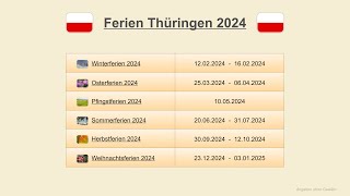 Ferien Thüringen 2024 [upl. by Linskey]