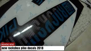 Rockshox Pike decals 2018 install [upl. by Eirlav]