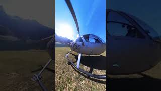 robinsonhelicopter autorotation uphillautorotation r66 swissalps [upl. by Aitetel]