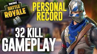 32 Kill Solo Squads Fortnite Battle Royale Gameplay  Ninja [upl. by Atinob516]