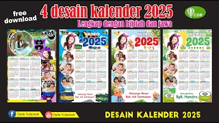 4 DESAIN KALENDER TAHUN 2025 LENGKAP DENGAN HIJRIAH DAN JAWA [upl. by Arreyt]