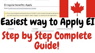 How to apply for Employment Insurance EI  Complete 2020 Step by Step Guide [upl. by Henri]