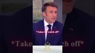 Joe Rogan SHOCKED by Emmanuel Macron removing his watch under the table 😱 [upl. by Schechter677]