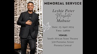 Memorial Service  Leshie Peter quotMashataquot Mabuse [upl. by Aniluj]