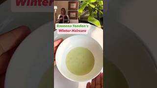 Celeb DIY Raveena’s Hack to Keep Hair Moisturised in Winter 💯 haircareroutine diyhairstyle [upl. by Auerbach]