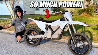 RIDING NEW STARK VARG ELECTRIC DIRT BIKE [upl. by Ailemac]