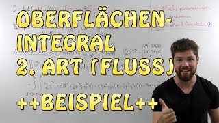 Oberflächenintegral 2Art  BEISPIEL Teil 1  Flussintegral in Polarkoordinaten Mantelfläche [upl. by Enorahs]