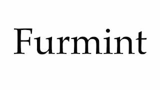 How to Pronounce Furmint [upl. by Ueihttam]