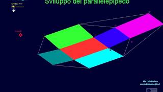 Sviluppo di un parallelepipedo con Geogebra [upl. by Kalbli]