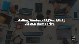 How to install Windows 11 Ver24H2 via USB drive installation howto tutorial tech pc restore [upl. by Sears]