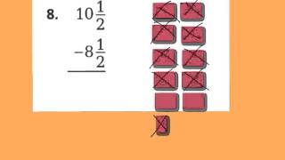 lesson 78 subtracting fractions renaming [upl. by Fiora]