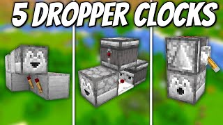 5 Easy Dropper Clocks  Minecraft Tutorial Java Edition [upl. by Ardnik]