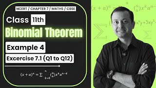 Class 11 Binomial Theorem  Exercise 71  Q1 to 12   NCERT solutions  Sharp Tutorials [upl. by Llirred986]