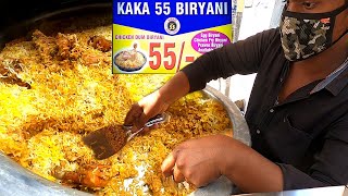 Best Cheapest Chicken Biryani Rs 55 only  Hyderabad  kaka 55 Biryani  Amazing Food Zone [upl. by Ahseihs]