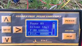 Metaldetector Golden coin pulse induction 2 in 1 Long range locator [upl. by Yregerg]