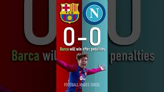 FC Barcelona vs Napoli  UEFA Champions League Score Predictor  hit pause or screenshot [upl. by Atauqal389]