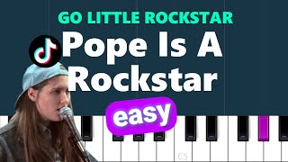 SALES  Pope Is a Rockstar  go little rockstar EASY PIANO TUTORIAL [upl. by Karl]