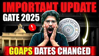 GATE2025 Important Dates Updated By IITROORKEE  Form Filling Delayed [upl. by Richmound]