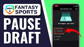 How to Pause ESPN Fantasy Draft StepbyStep [upl. by Erick487]