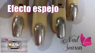 Uñas efecto espejo paso a paso base de acrilico Mirror Effect Nails [upl. by Eilliw438]