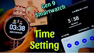 Gen 9 smart watch me time kaise set karen  how to set time amp date fossil Gen 9 smartwatch set time [upl. by Nanice]