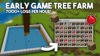 Minecraft Wood Farming  7000 Wood Logs Per Hour  Easy Tree Farm 120 [upl. by Htebazie]