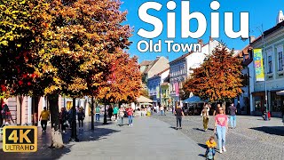 This City Looks Stunning in Autumn  Sibiu Walking Tour October 2023 4k Ultra HD 60fps [upl. by Airtap60]