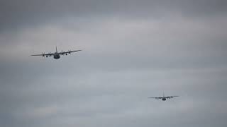 RNZAF new c130J Nz7012 and Nz7013 flyby [upl. by Petula896]