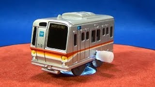 有楽町線・副都心線7000系 先頭ゼンマイ車 カプセルプラレール 地下鉄電車編 [upl. by Nyliak420]