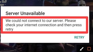 We could not connect to our server Please check your internet connection and then press retry [upl. by Servetnick]