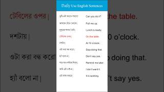 ইংরেজিতে খুব সহজ ১০টি ছোট ছোট বাক্য  daily use english sentences shorts [upl. by Ebbie]